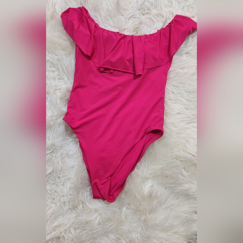 Off the shoulder One piece Swim suit Trina Turk